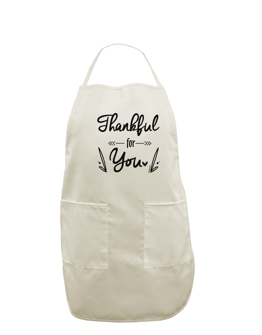 TooLoud Thankful for you White Plus Size Apron-Bib Apron-TooLoud-Davson Sales