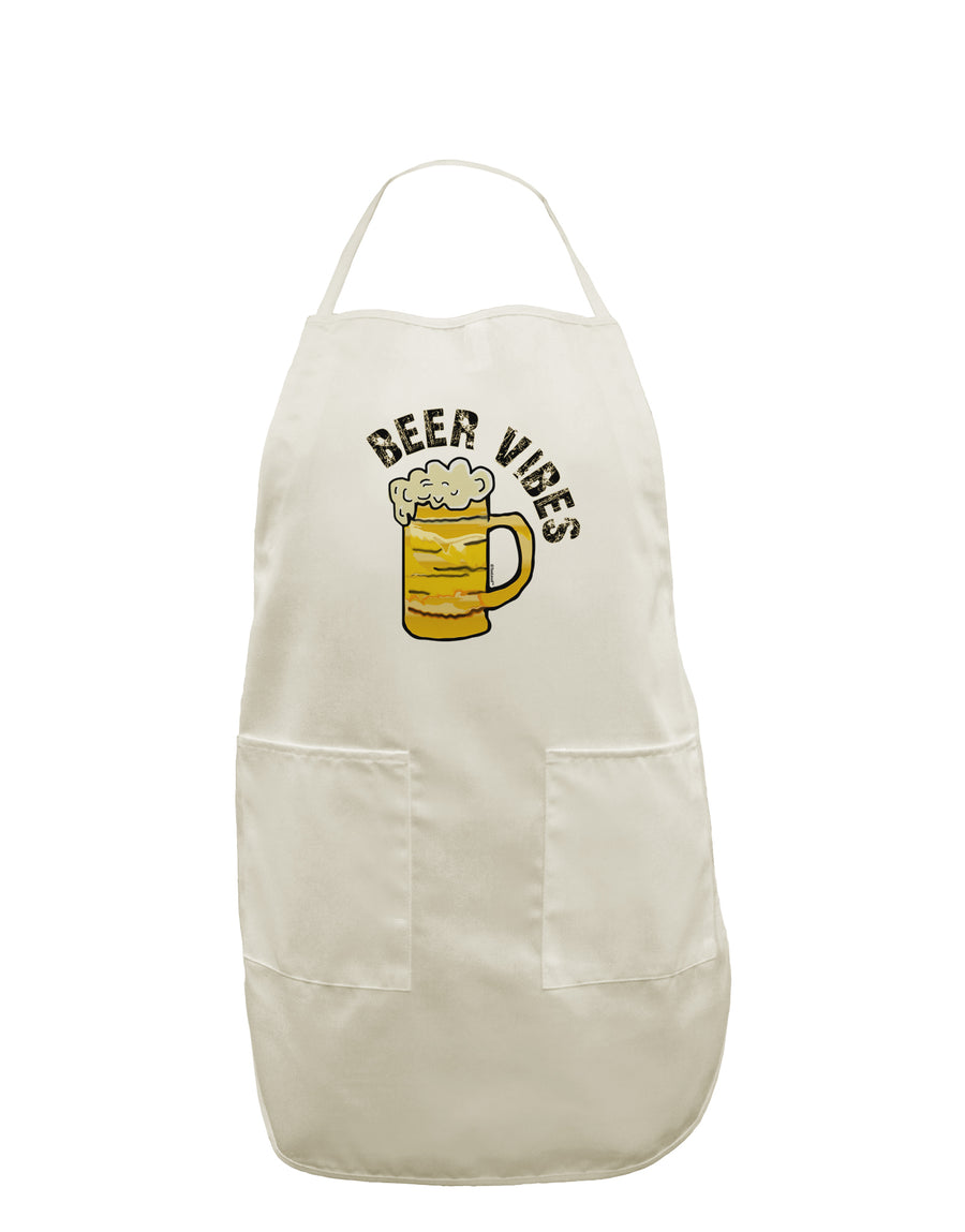 TooLoud Beer Vibes White Plus Size Apron-Bib Apron-TooLoud-Davson Sales