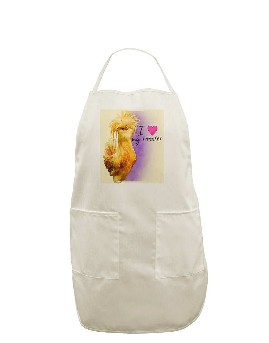 I Heart My Rooster White Plus Size Apron-Bib Apron-TooLoud-Davson Sales