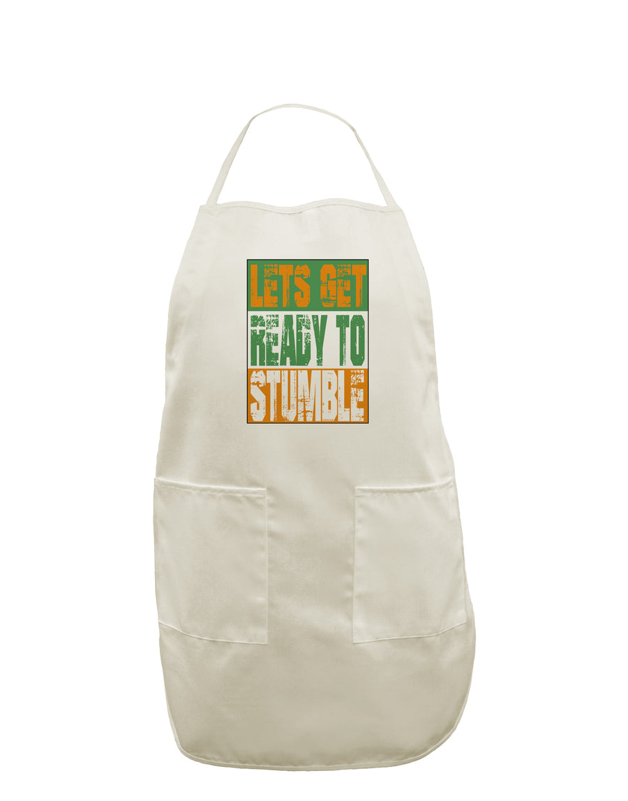 Lets Get Ready To Stumble White Plus Size Apron by TooLoud-Bib Apron-TooLoud-White-OSFM-PlusSize-Davson Sales