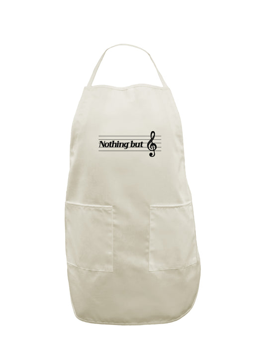 Nothing But Treble Music Pun White Plus Size Apron by TooLoud-Bib Apron-TooLoud-White-OSFM-PlusSize-Davson Sales