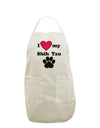 I Heart My Shih Tzu White Plus Size Apron by TooLoud-Bib Apron-TooLoud-White-OSFM-PlusSize-Davson Sales