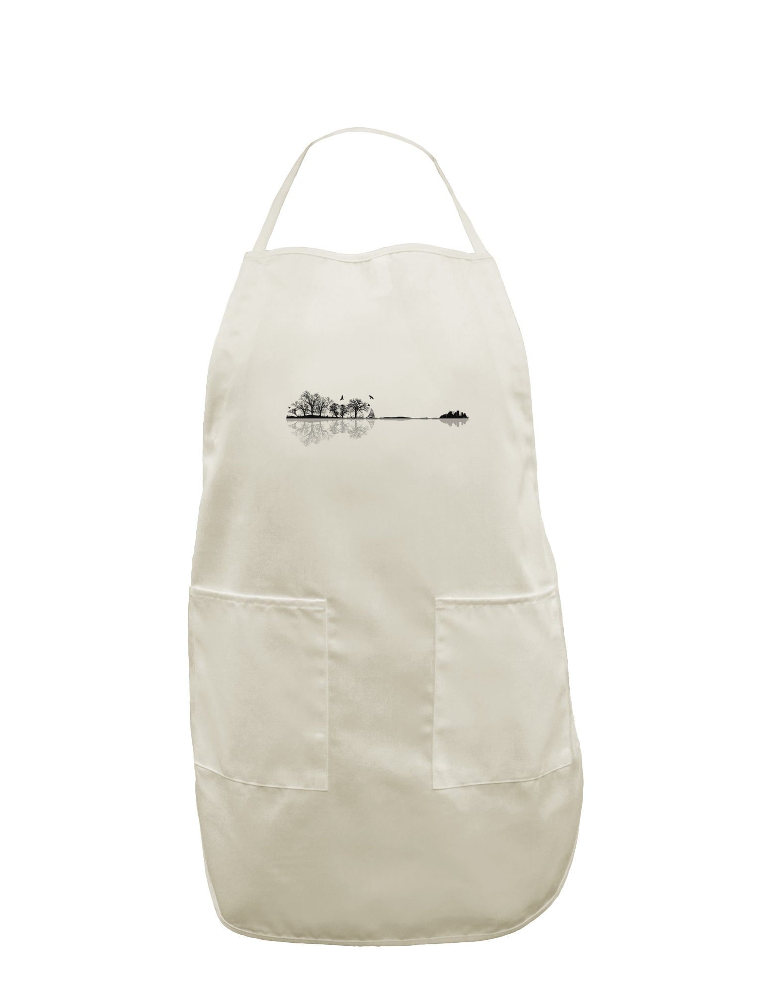 Nature's Harmony Guitar White Plus Size Apron by TooLoud-Bib Apron-TooLoud-White-OSFM-PlusSize-Davson Sales