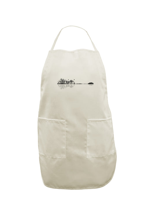 Nature's Harmony Guitar White Plus Size Apron by TooLoud-Bib Apron-TooLoud-White-OSFM-PlusSize-Davson Sales