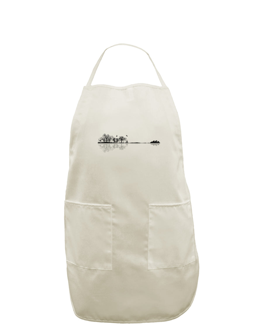 Nature's Harmony Guitar White Plus Size Apron by TooLoud-Bib Apron-TooLoud-White-OSFM-PlusSize-Davson Sales