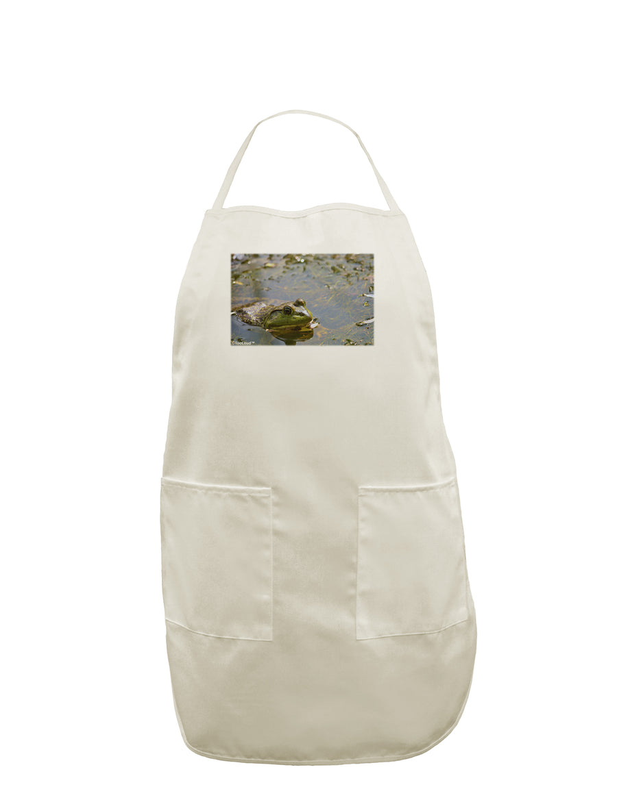 Bullfrog In Water White Plus Size Apron by TooLoud-Bib Apron-TooLoud-White-OSFM-PlusSize-Davson Sales