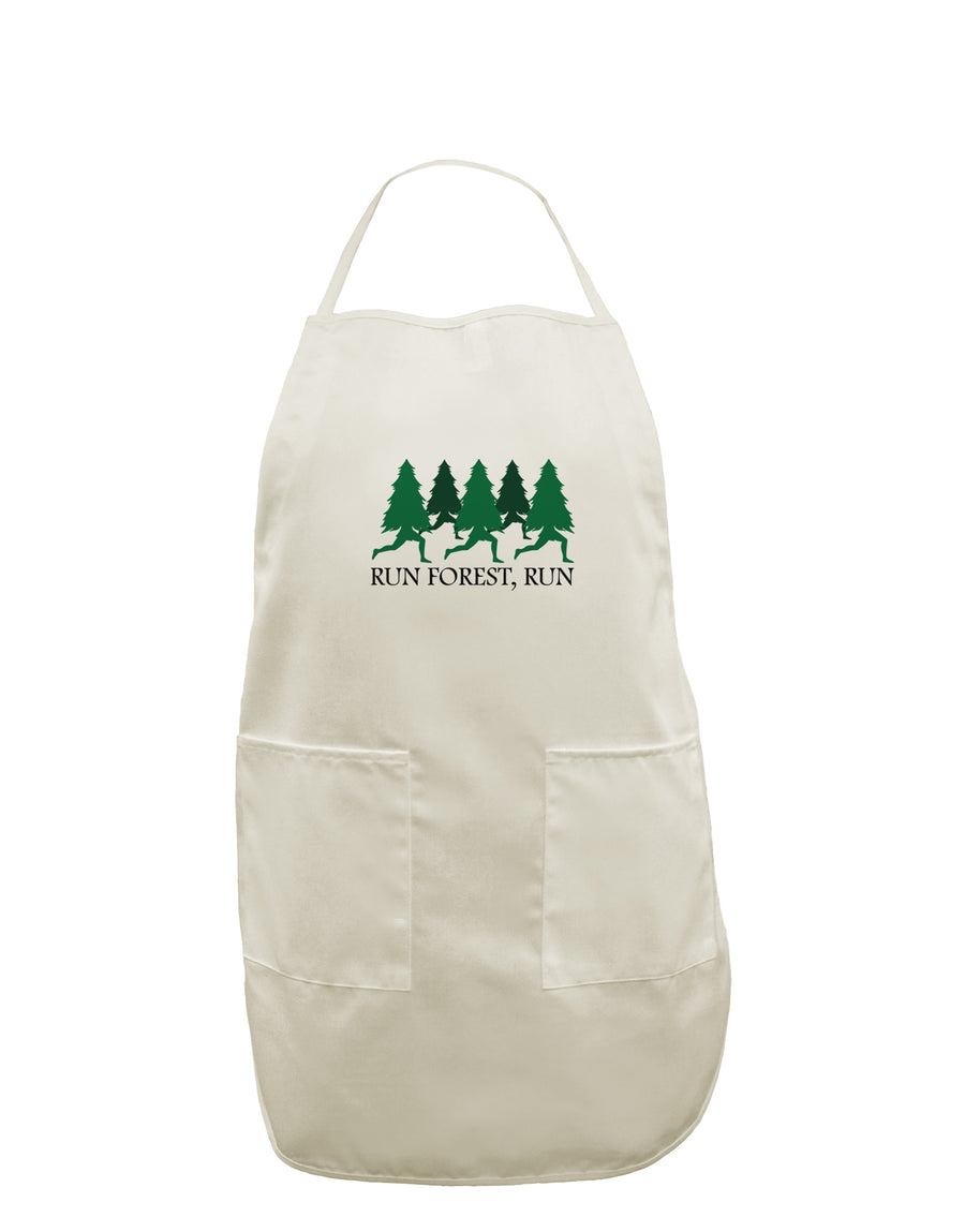 Run Forest Run Funny White Plus Size Apron by TooLoud-Bib Apron-TooLoud-White-OSFM-PlusSize-Davson Sales