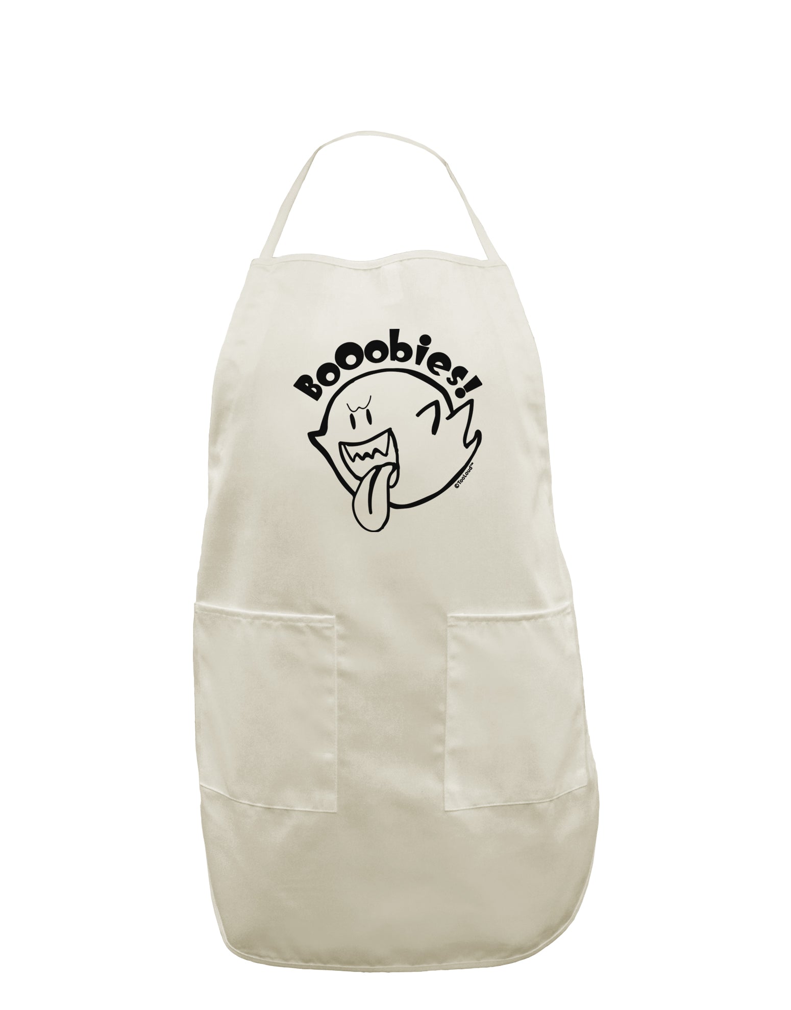 TooLoud Booobies White Plus Size Apron-Bib Apron-TooLoud-Davson Sales
