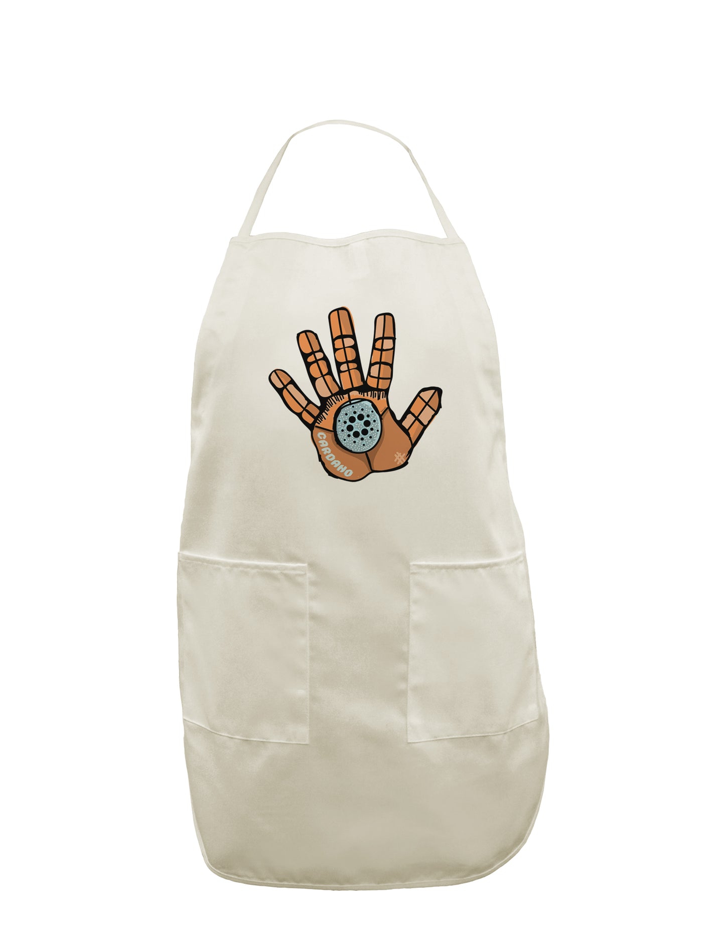 TooLoud Cardano Hero Hand White Plus Size Apron-Bib Apron-TooLoud-Davson Sales