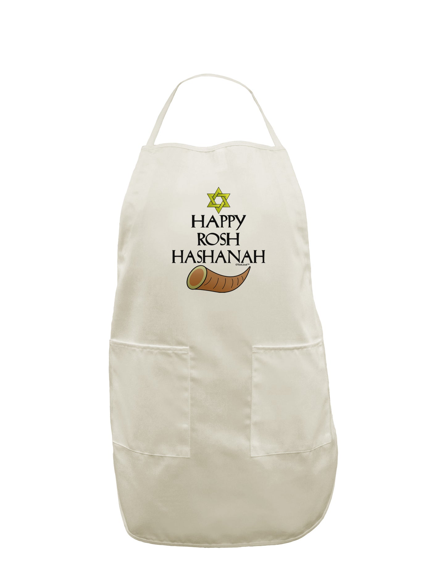 Happy Rosh Hashanah White Plus Size Apron by TooLoud-Bib Apron-TooLoud-White-OSFM-PlusSize-Davson Sales
