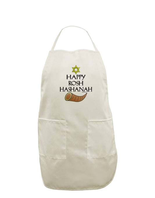 Happy Rosh Hashanah White Plus Size Apron by TooLoud-Bib Apron-TooLoud-White-OSFM-PlusSize-Davson Sales