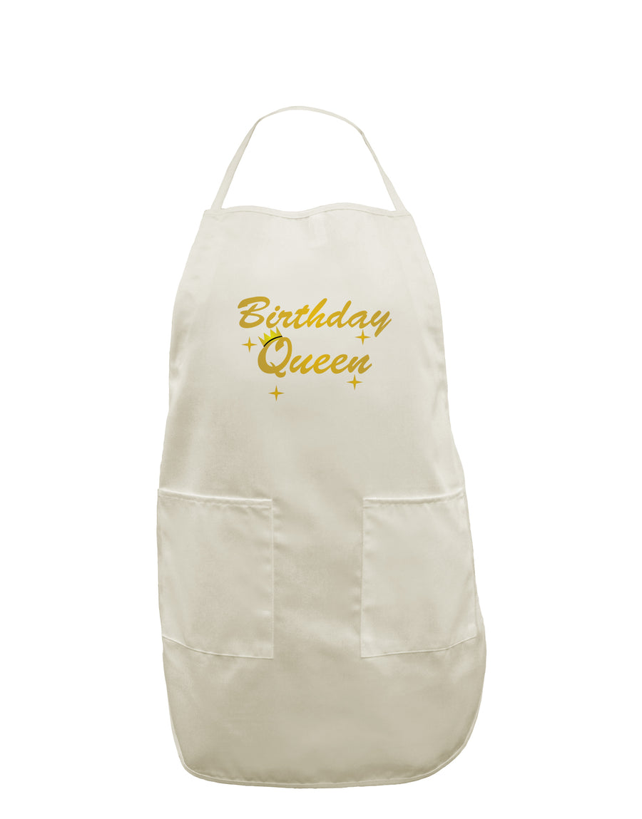 Birthday Queen Text White Plus Size Apron by TooLoud-Bib Apron-TooLoud-White-OSFM-PlusSize-Davson Sales