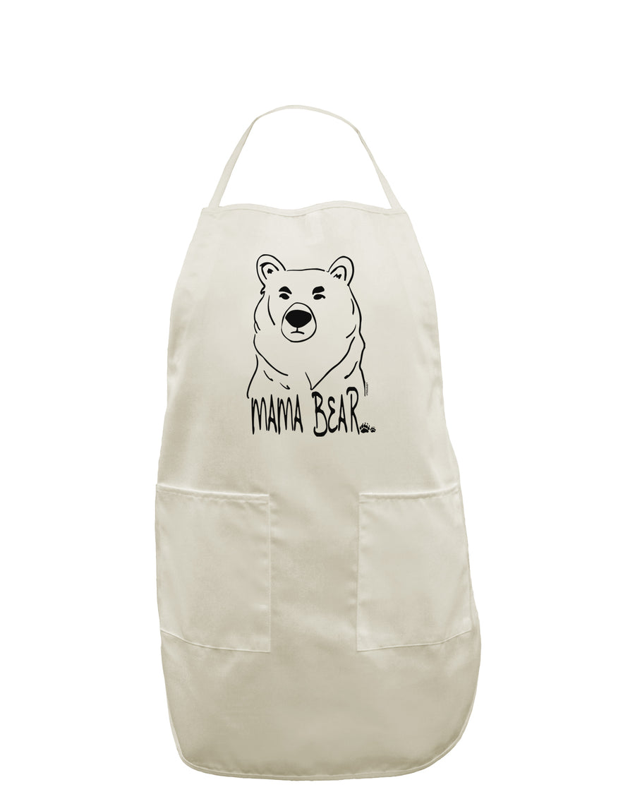 TooLoud Mama Bear White Plus Size Apron-Bib Apron-TooLoud-Davson Sales