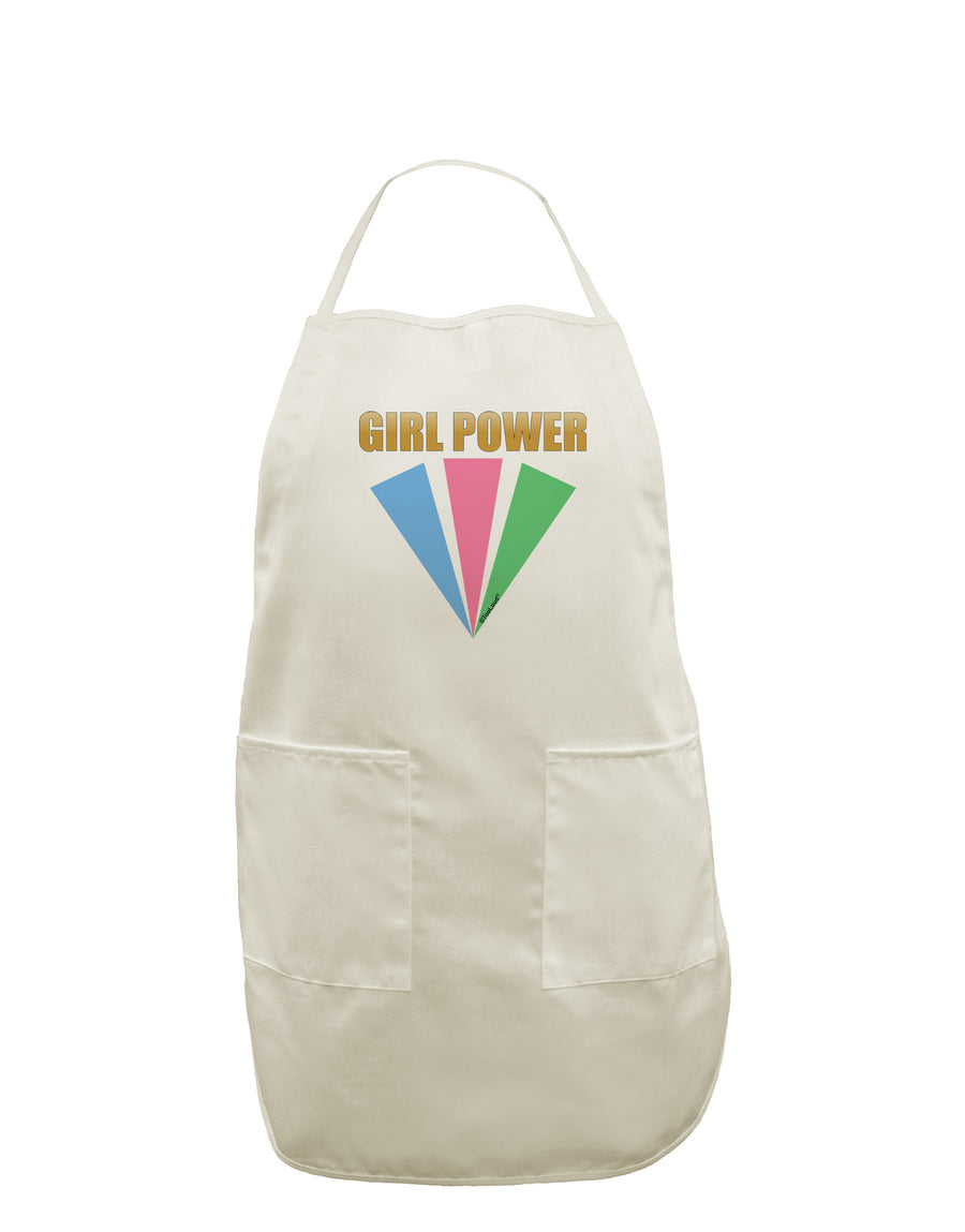 Girl Power Stripes White Plus Size Apron by TooLoud-Bib Apron-TooLoud-White-OSFM-PlusSize-Davson Sales