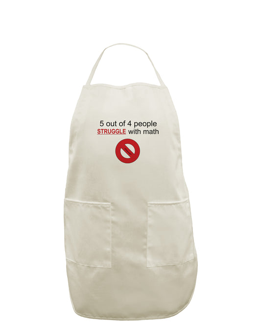 5 out of 4 People Funny Math Humor White Plus Size Apron by TooLoud-TooLoud-White-OSFM-PlusSize-Davson Sales