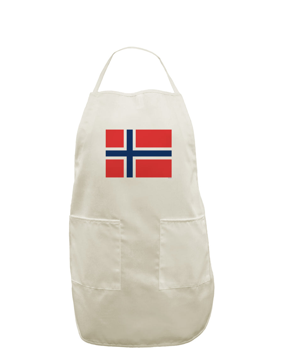 TooLoud Norwegian Flag White Plus Size Apron-Bib Apron-TooLoud-Davson Sales