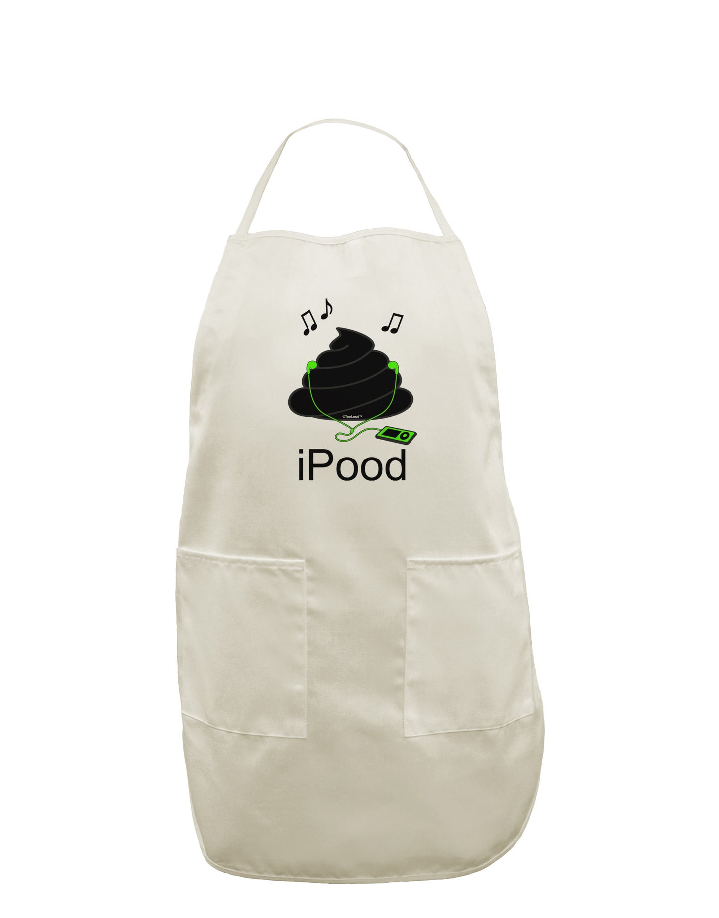 iPood White Plus Size Apron-Bib Apron-TooLoud-White-OSFM-PlusSize-Davson Sales