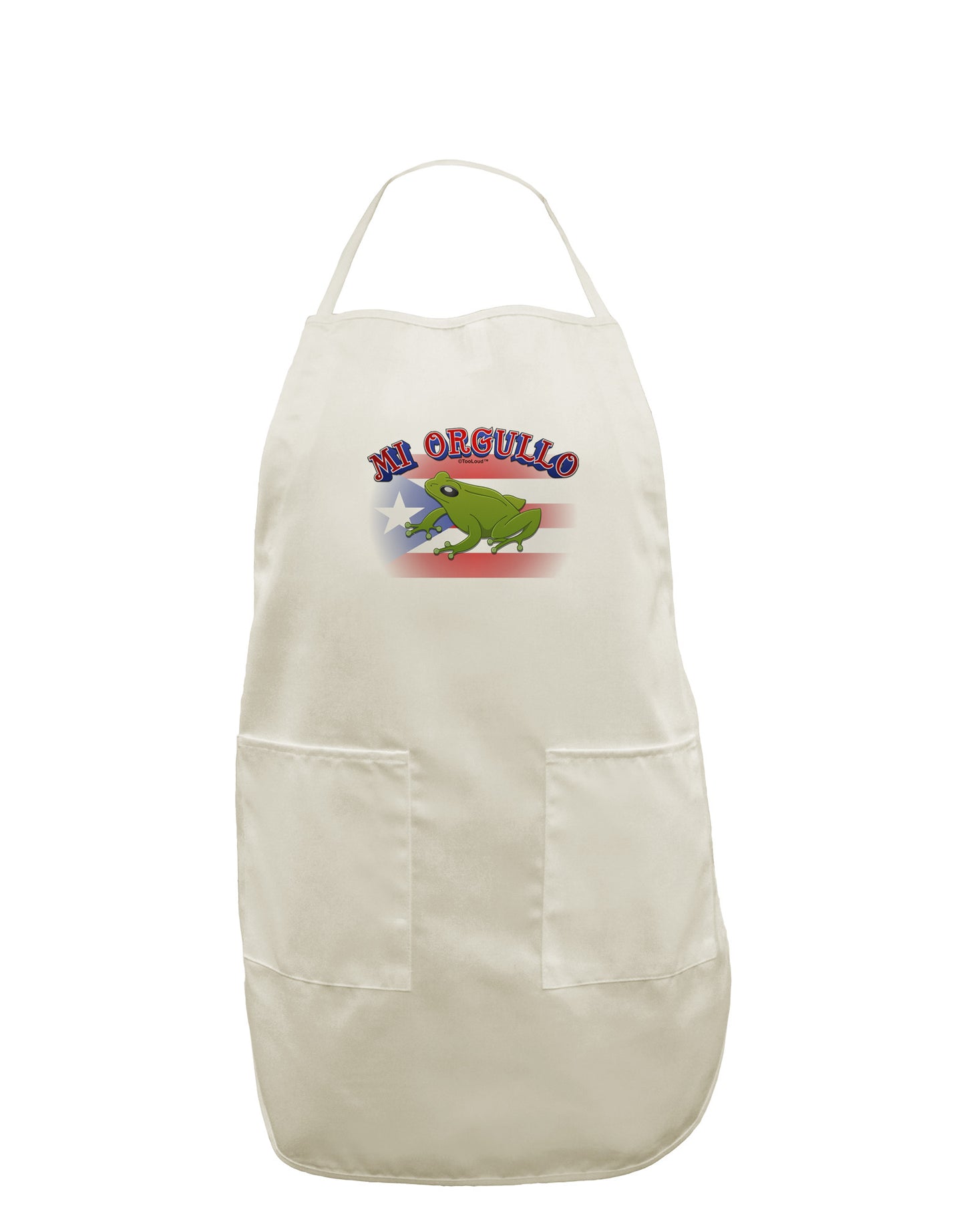 Mi Orgullo Coqui White Plus Size Apron-Bib Apron-TooLoud-White-OSFM-PlusSize-Davson Sales