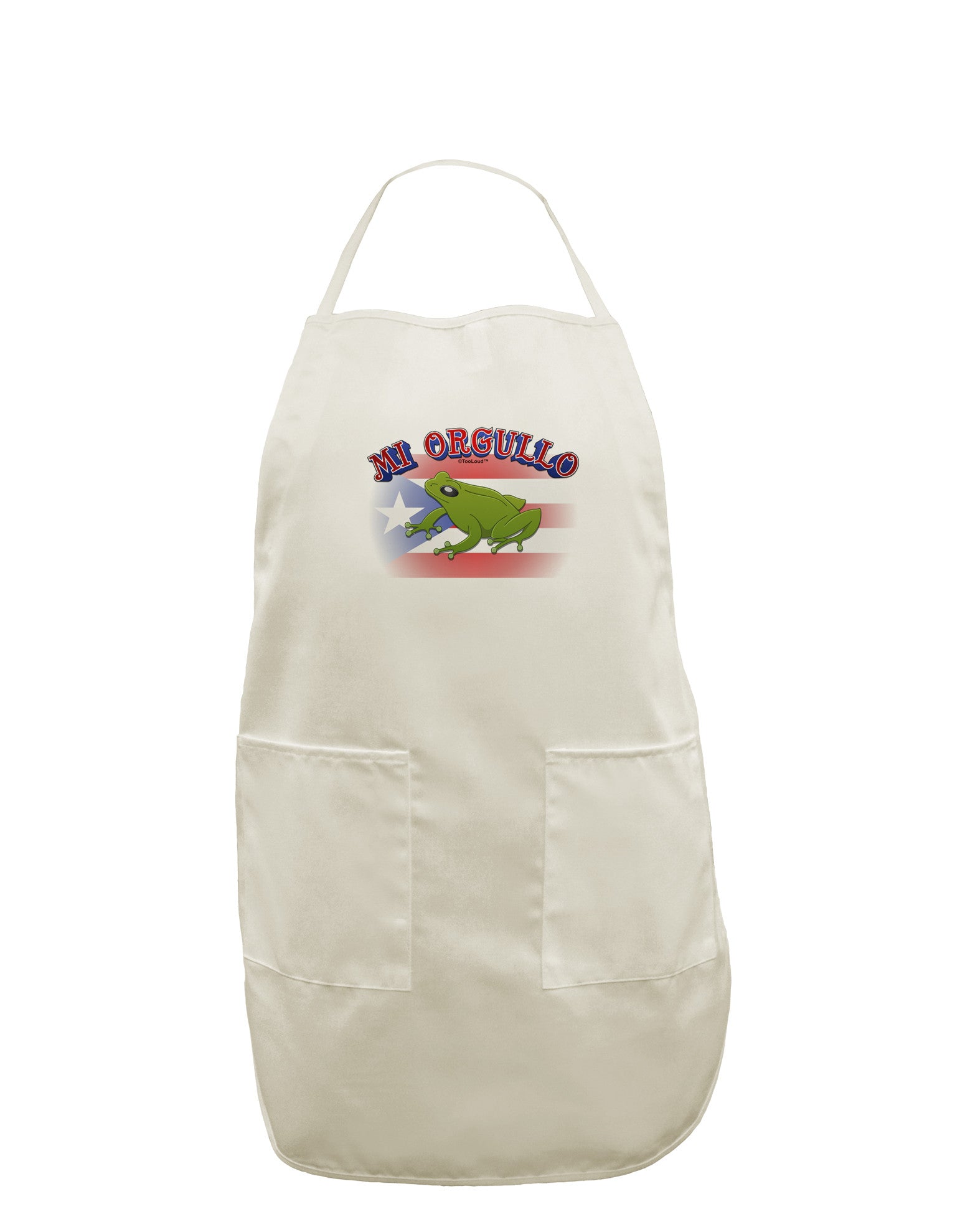 Mi Orgullo Coqui White Plus Size Apron-Bib Apron-TooLoud-White-OSFM-PlusSize-Davson Sales