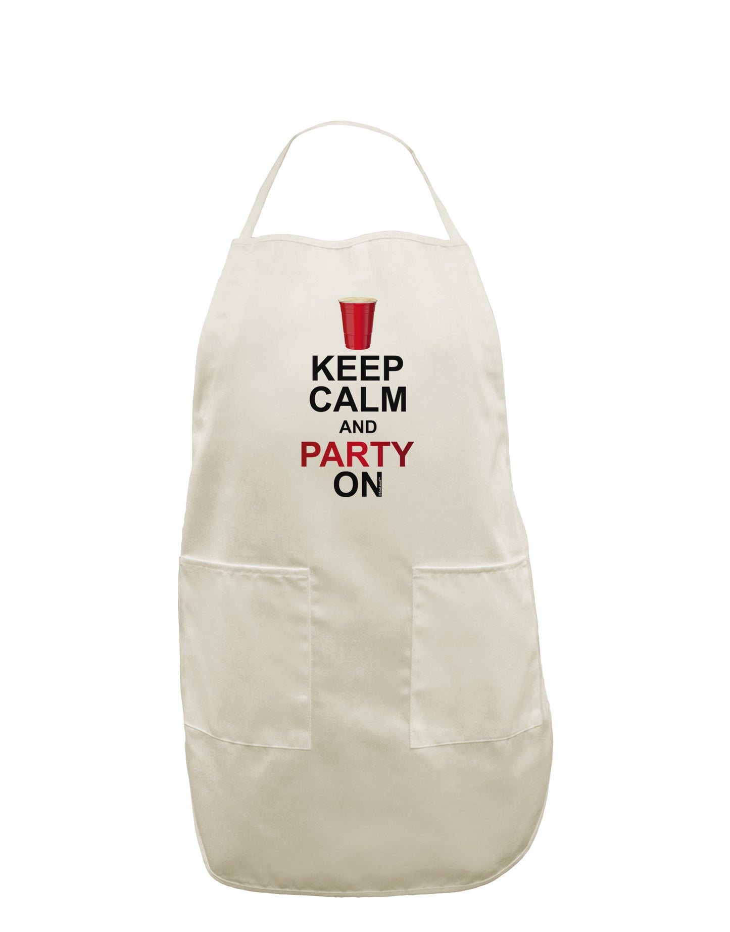 Keep Calm - Party Beer White Plus Size Apron-Bib Apron-TooLoud-White-OSFM-PlusSize-Davson Sales