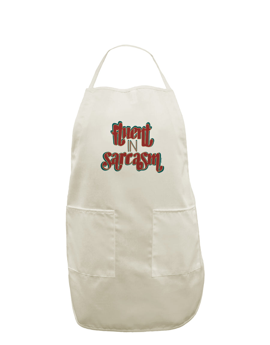 TooLoud Fluent in Sarcasm White Plus Size Apron-Bib Apron-TooLoud-Davson Sales