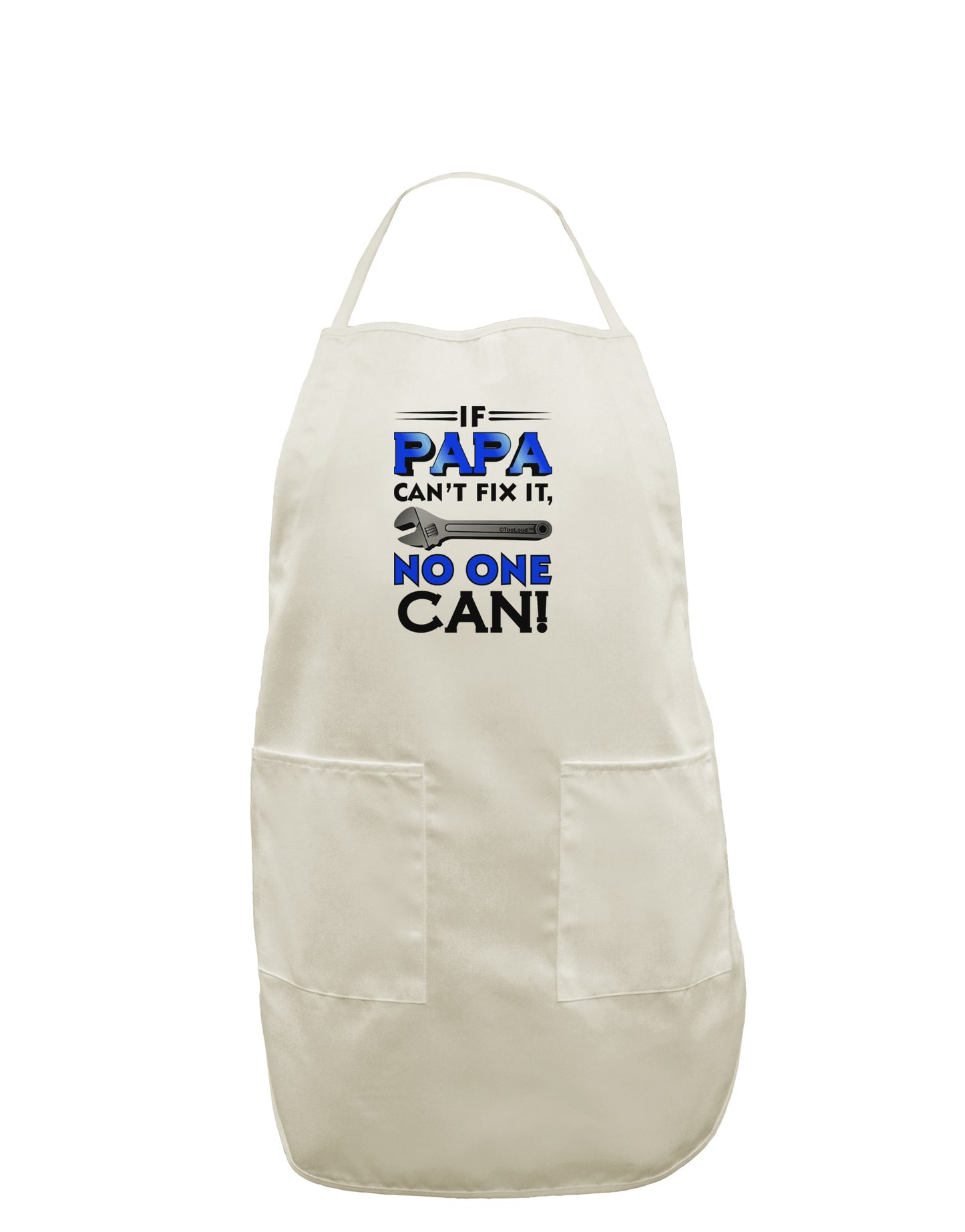 Fathers Day Gift, If Papa Cant Fix It No One Can - White Plus Size Apron-Bib Apron-TooLoud-White-OSFM-PlusSize-Davson Sales