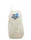 Our 1st Father's Day White Plus Size Apron by TooLoud-Bib Apron-TooLoud-White-OSFM-PlusSize-Davson Sales