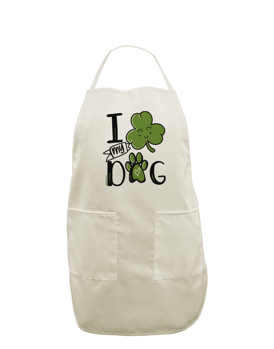 TooLoud I Shamrock my Dog White Plus Size Apron-Bib Apron-TooLoud-Davson Sales