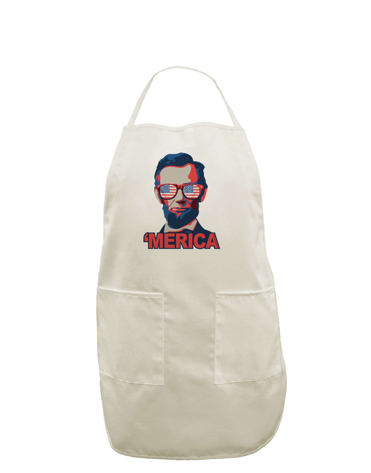 Lincoln Merica White Plus Size Apron-Bib Apron-TooLoud-White-OSFM-PlusSize-Davson Sales