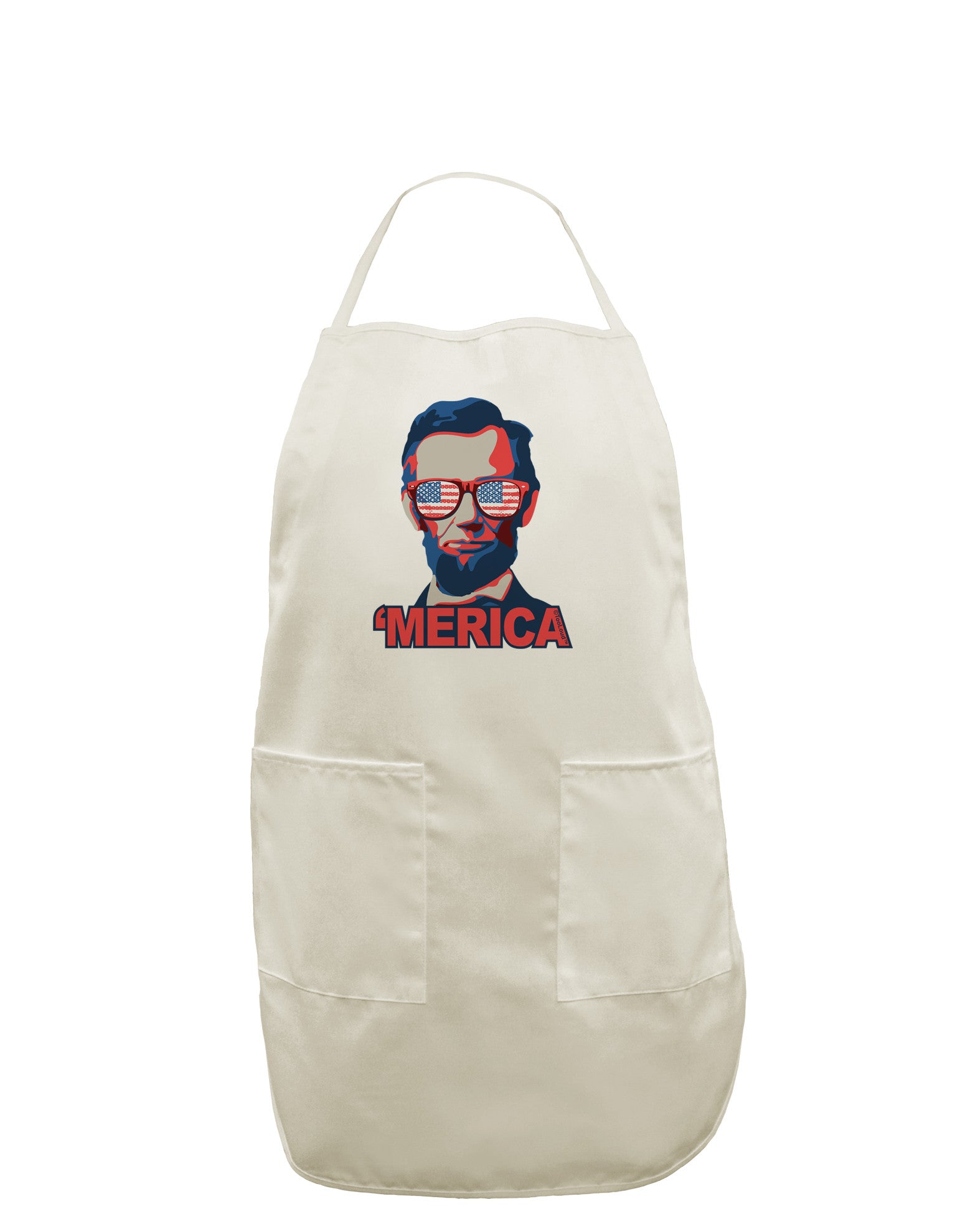 Lincoln Merica White Plus Size Apron-Bib Apron-TooLoud-White-OSFM-PlusSize-Davson Sales