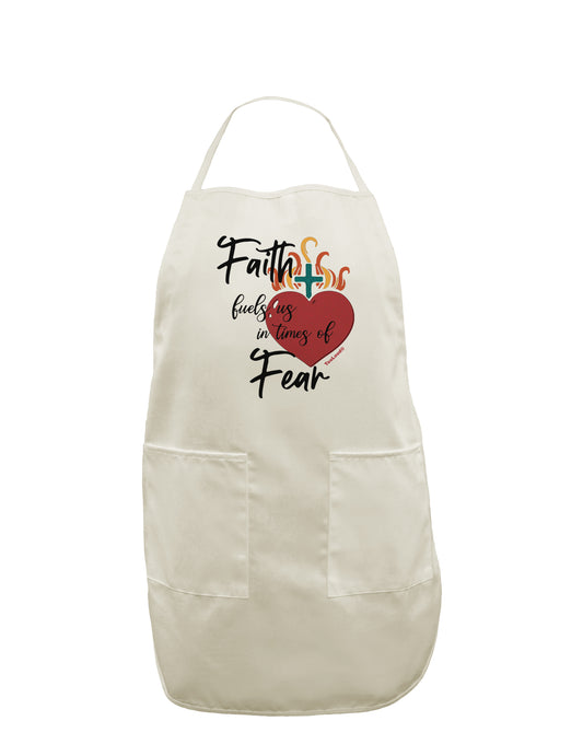 TooLoud Faith Fuels us in Times of Fear White Plus Size Apron-Bib Apron-TooLoud-Davson Sales