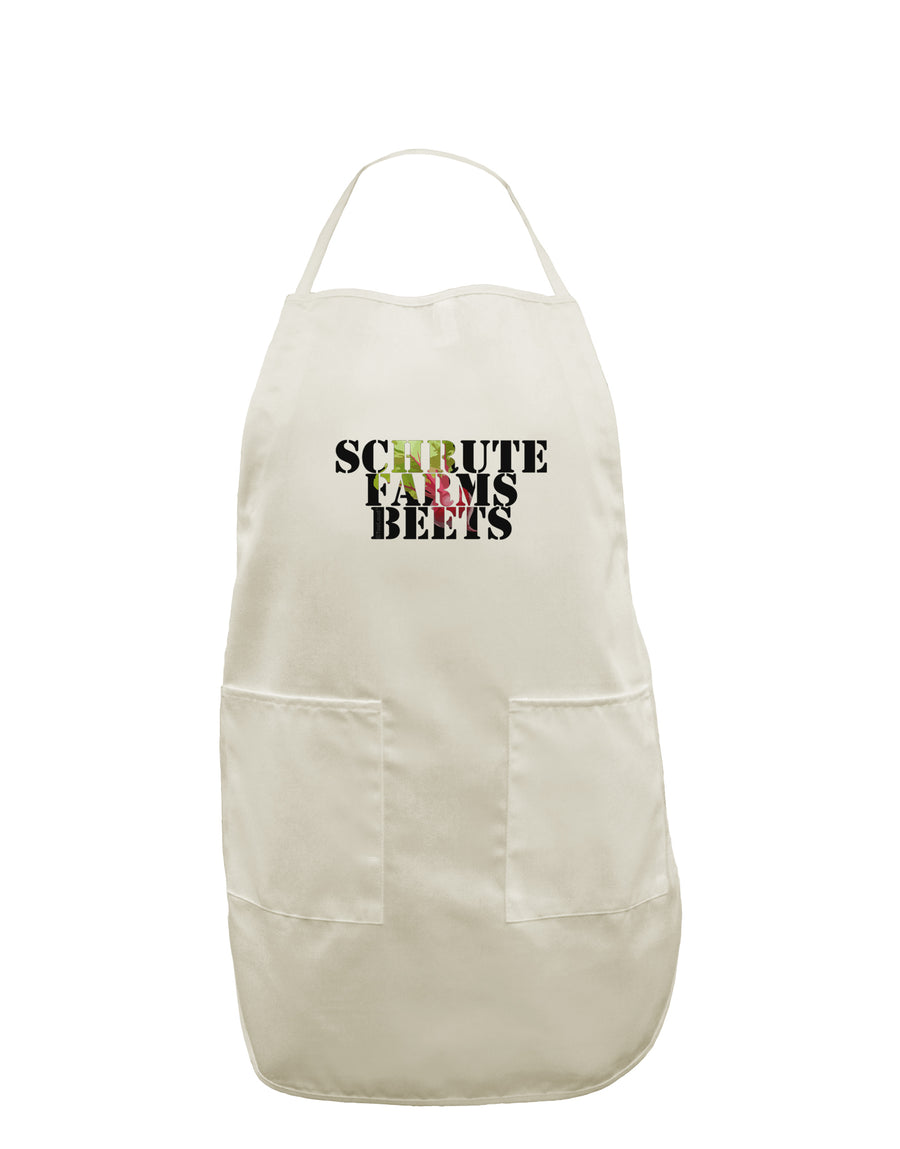 Schrute Farms Beets White Plus Size Apron by TooLoud-Bib Apron-TooLoud-White-OSFM-PlusSize-Davson Sales