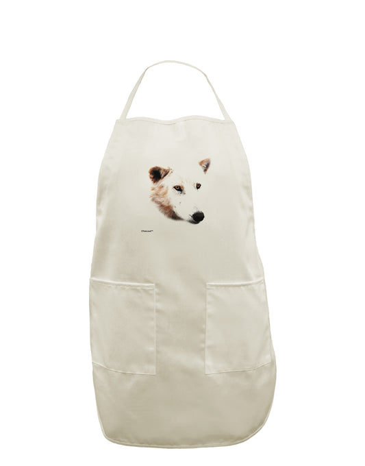 TooLoud White Wolf Head Cutout White Plus Size Apron-Bib Apron-TooLoud-White-OSFM-PlusSize-Davson Sales