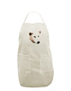 TooLoud White Wolf Head Cutout White Plus Size Apron-Bib Apron-TooLoud-White-OSFM-PlusSize-Davson Sales