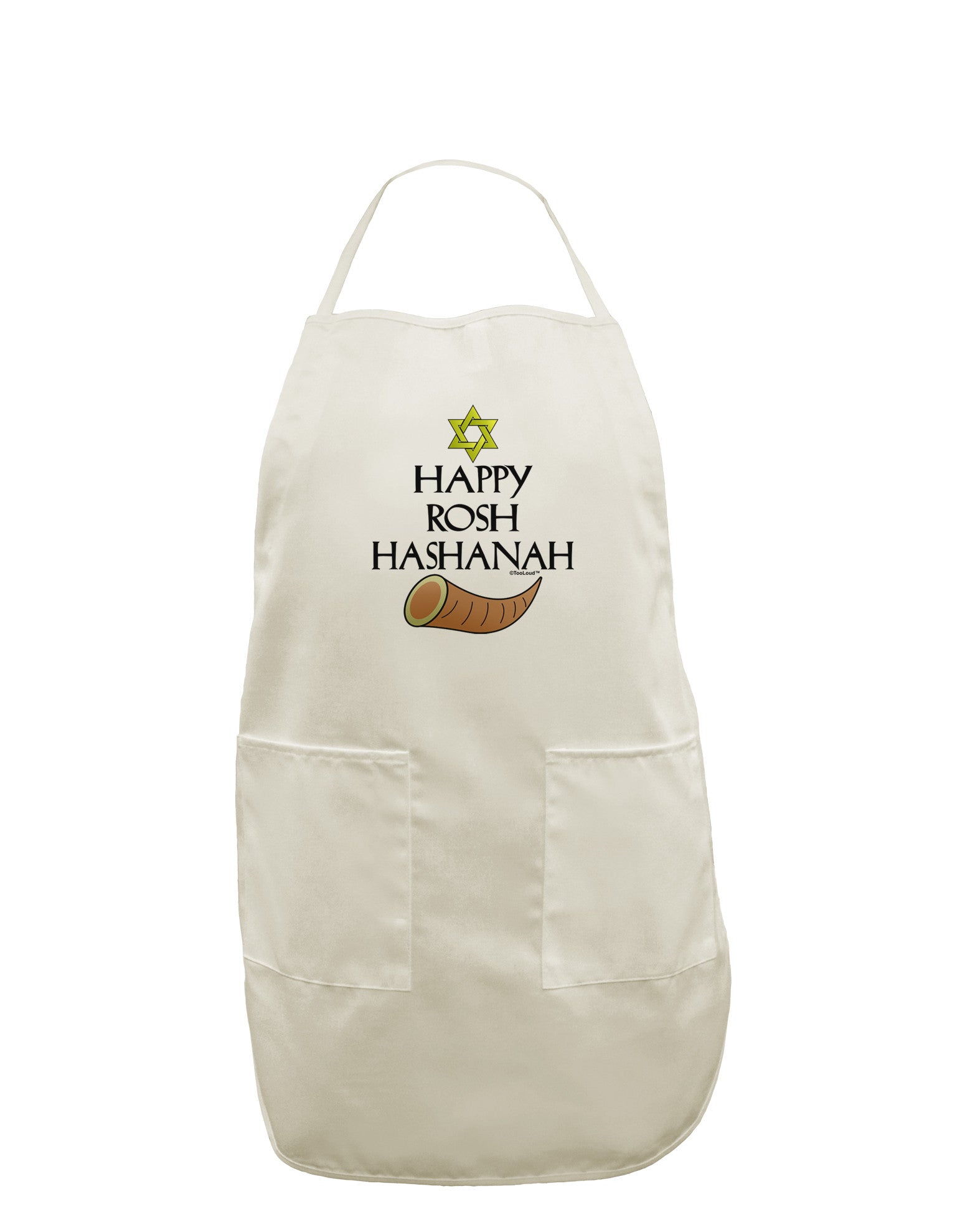 Happy Rosh Hashanah White Plus Size Apron-Bib Apron-TooLoud-White-OSFM-PlusSize-Davson Sales