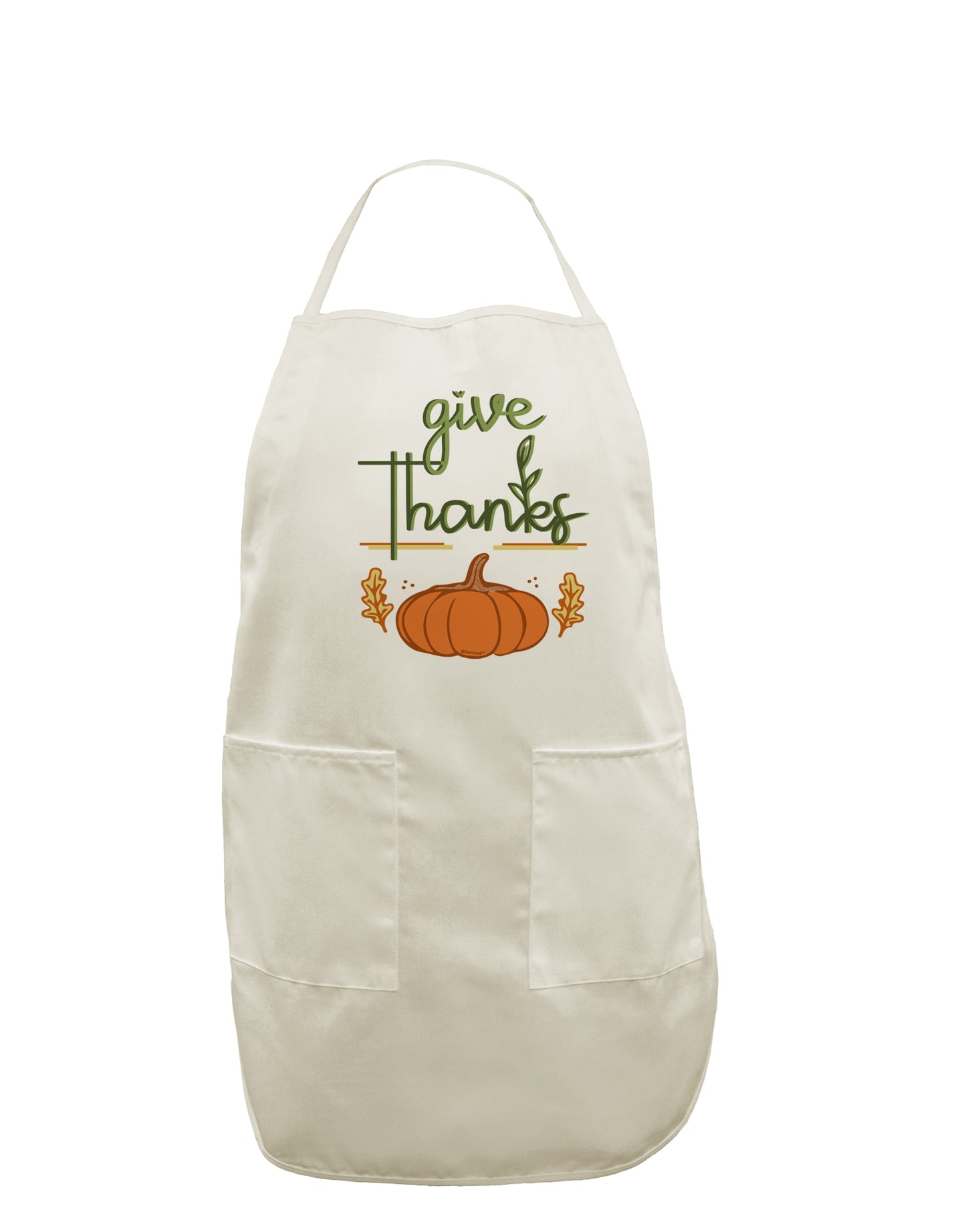 TooLoud Give Thanks White Plus Size Apron-Bib Apron-TooLoud-Davson Sales