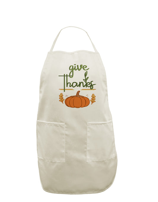 TooLoud Give Thanks White Plus Size Apron-Bib Apron-TooLoud-Davson Sales