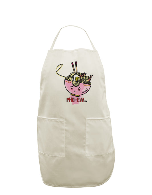 TooLoud Matching Pho Eva Pink Pho Bowl White Plus Size Apron-Bib Apron-TooLoud-Davson Sales
