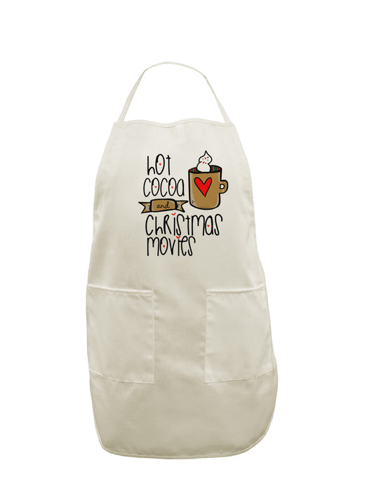 TooLoud Hot Cocoa and Christmas Movies White Plus Size Apron-Bib Apron-TooLoud-Davson Sales