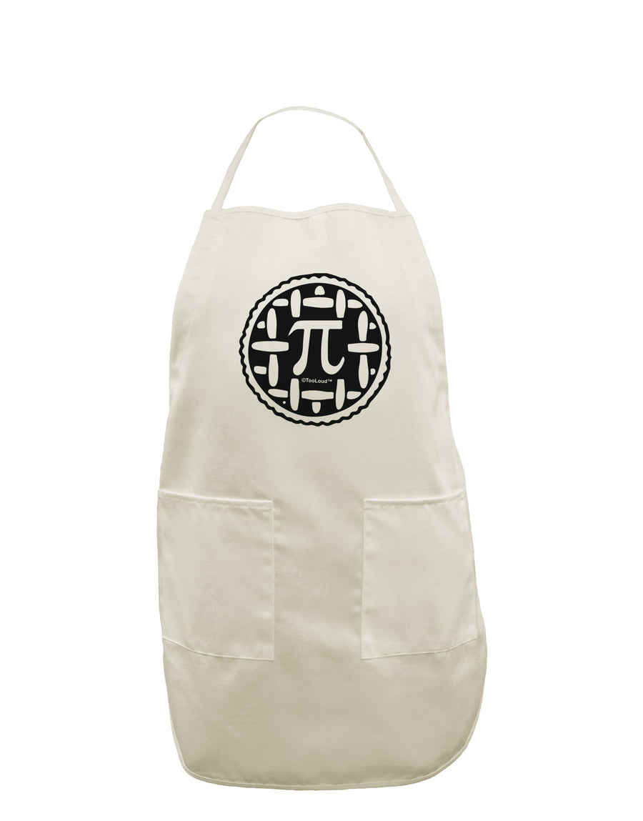 TooLoud Pi Pie White Plus Size Apron-Bib Apron-TooLoud-Davson Sales