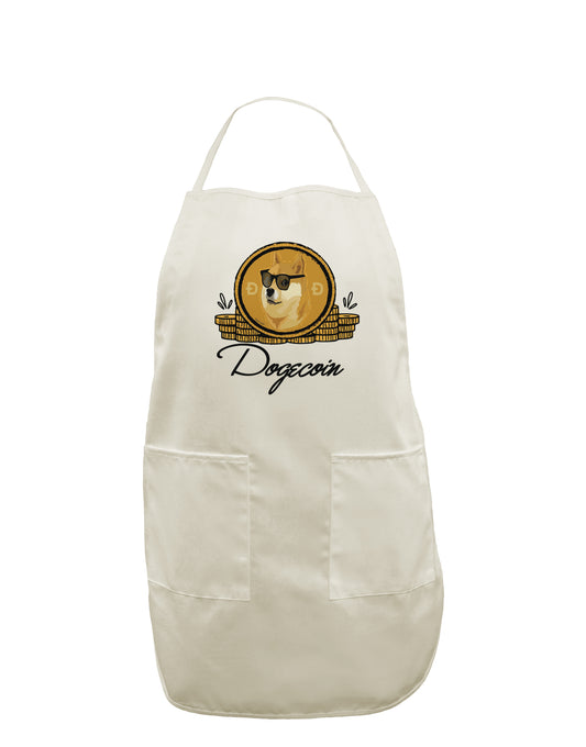 TooLoud Doge Coins White Plus Size Apron-Bib Apron-TooLoud-Davson Sales