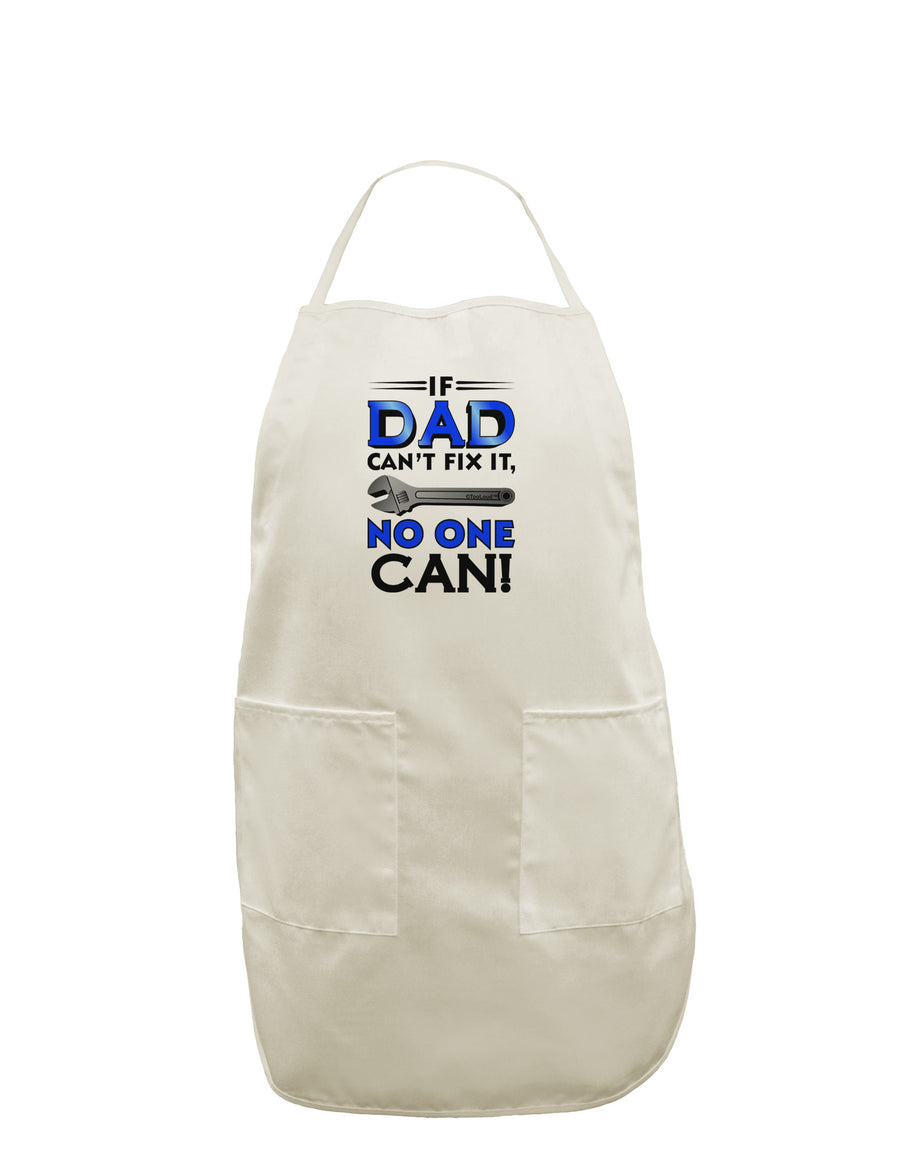 If Dad Can't Fix It - Father's Day White Plus Size Apron by TooLoud-Bib Apron-TooLoud-White-OSFM-PlusSize-Davson Sales