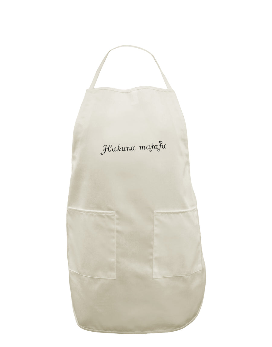 TooLoud Hakuna Matata White Plus Size Apron-Bib Apron-TooLoud-Davson Sales