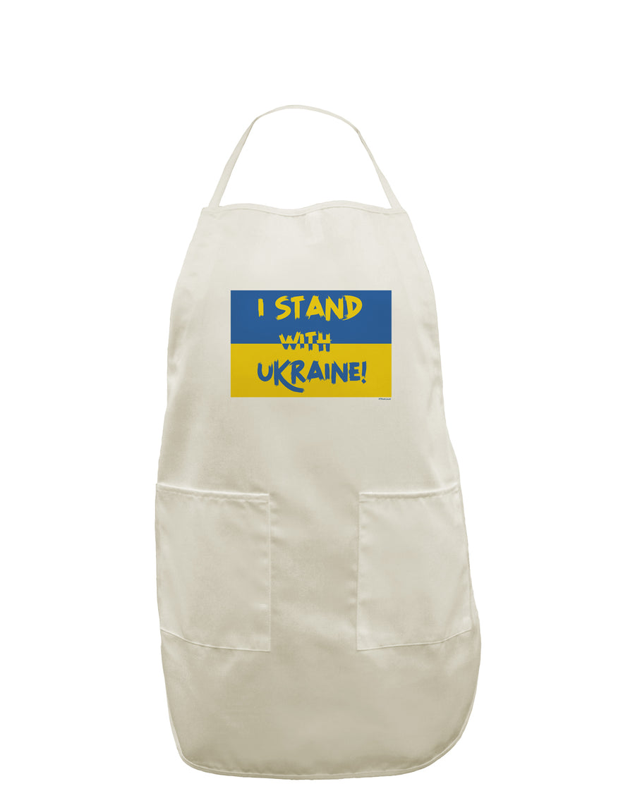 I stand with Ukraine Flag White Plus Size Apron Tooloud