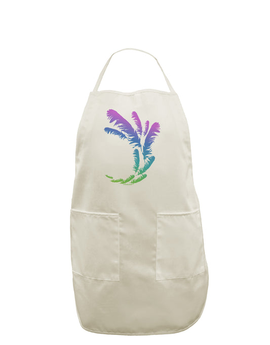 Tropical Feathers White Plus Size Apron-Bib Apron-TooLoud-White-OSFM-PlusSize-Davson Sales