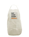 Eat Sleep Code Repeat White Plus Size Apron by TooLoud-Bib Apron-TooLoud-White-OSFM-PlusSize-Davson Sales