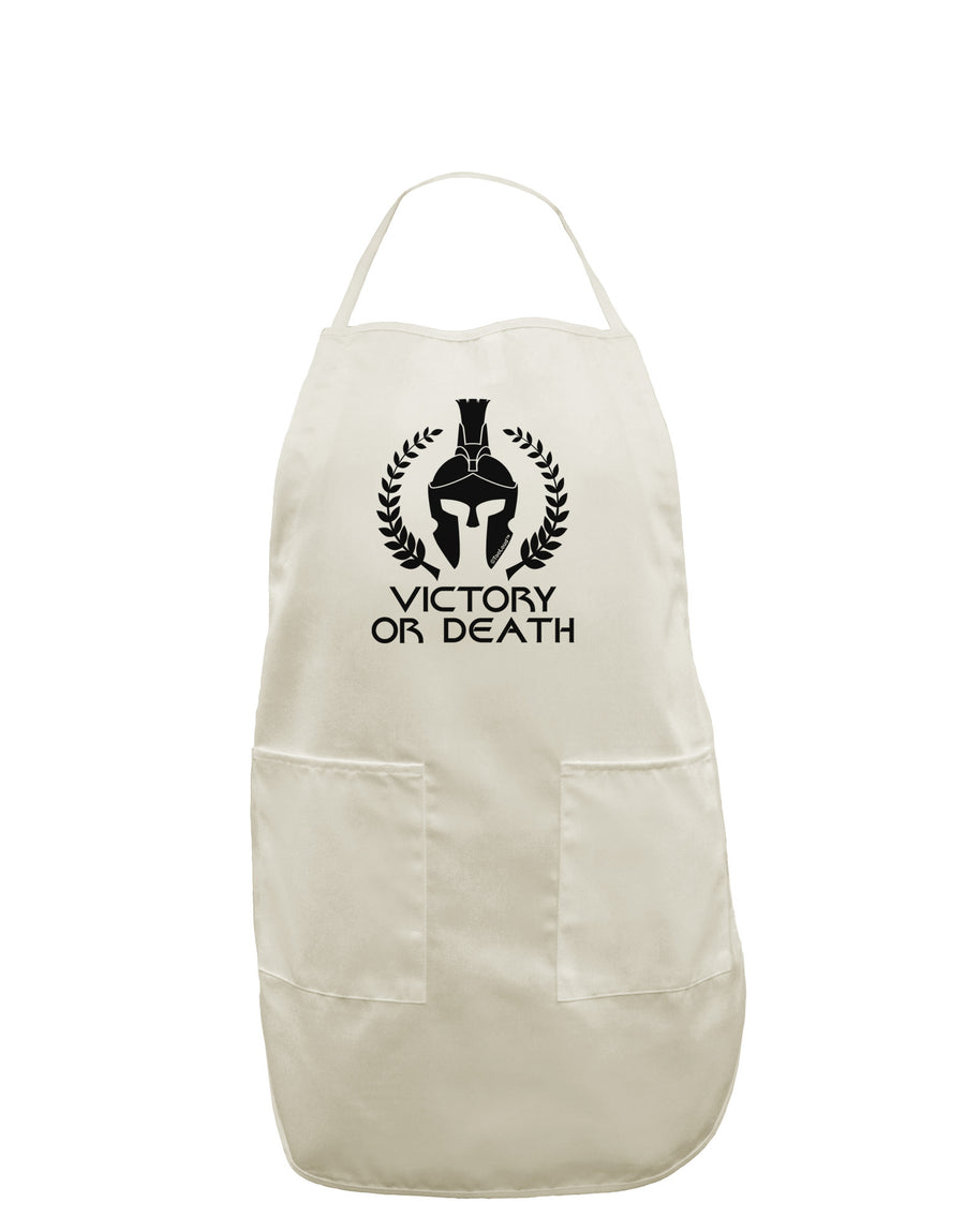 Spartan Victory Or Death White Plus Size Apron-Bib Apron-TooLoud-White-OSFM-PlusSize-Davson Sales