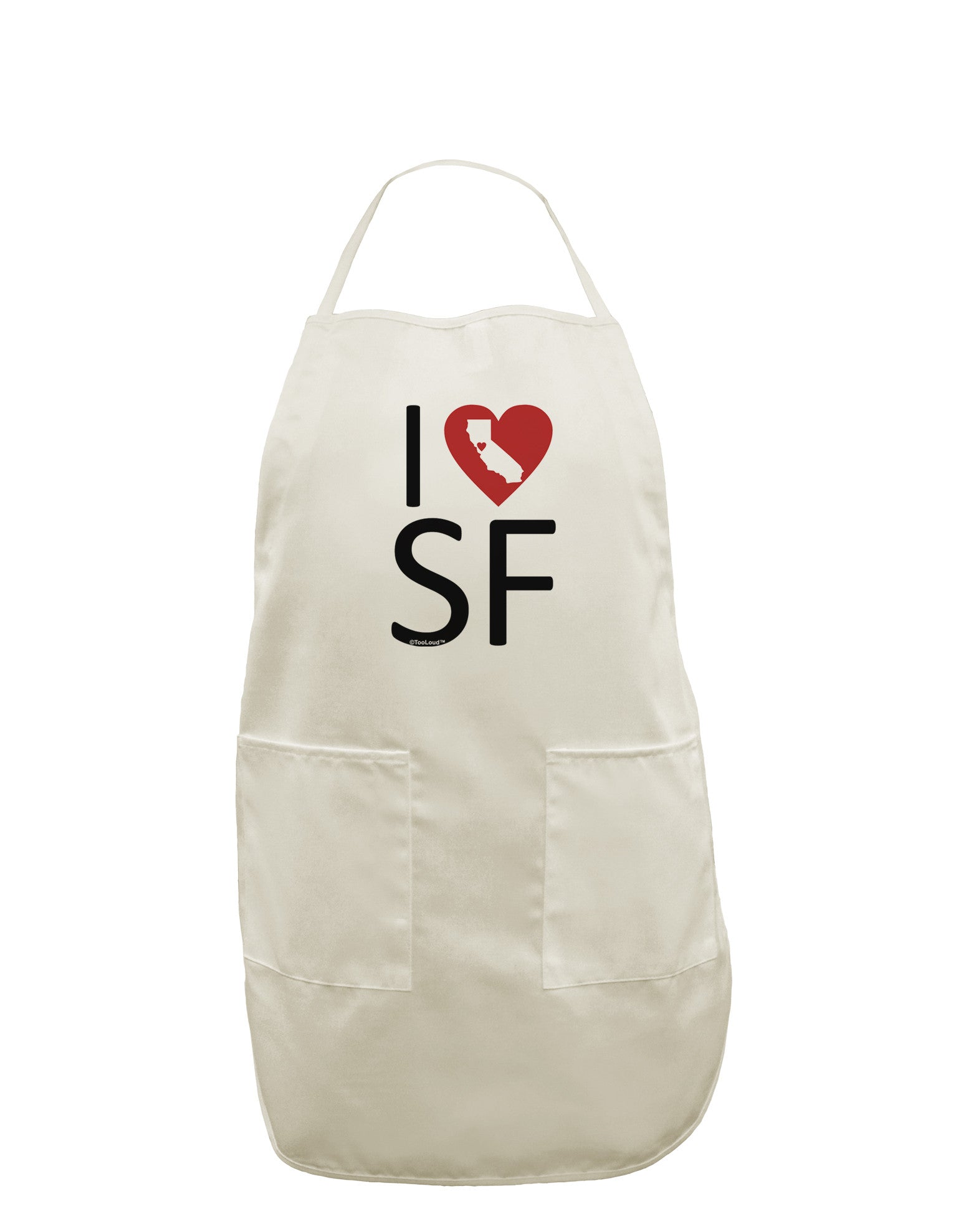I Heart San Francisco White Plus Size Apron-Bib Apron-TooLoud-White-OSFM-PlusSize-Davson Sales