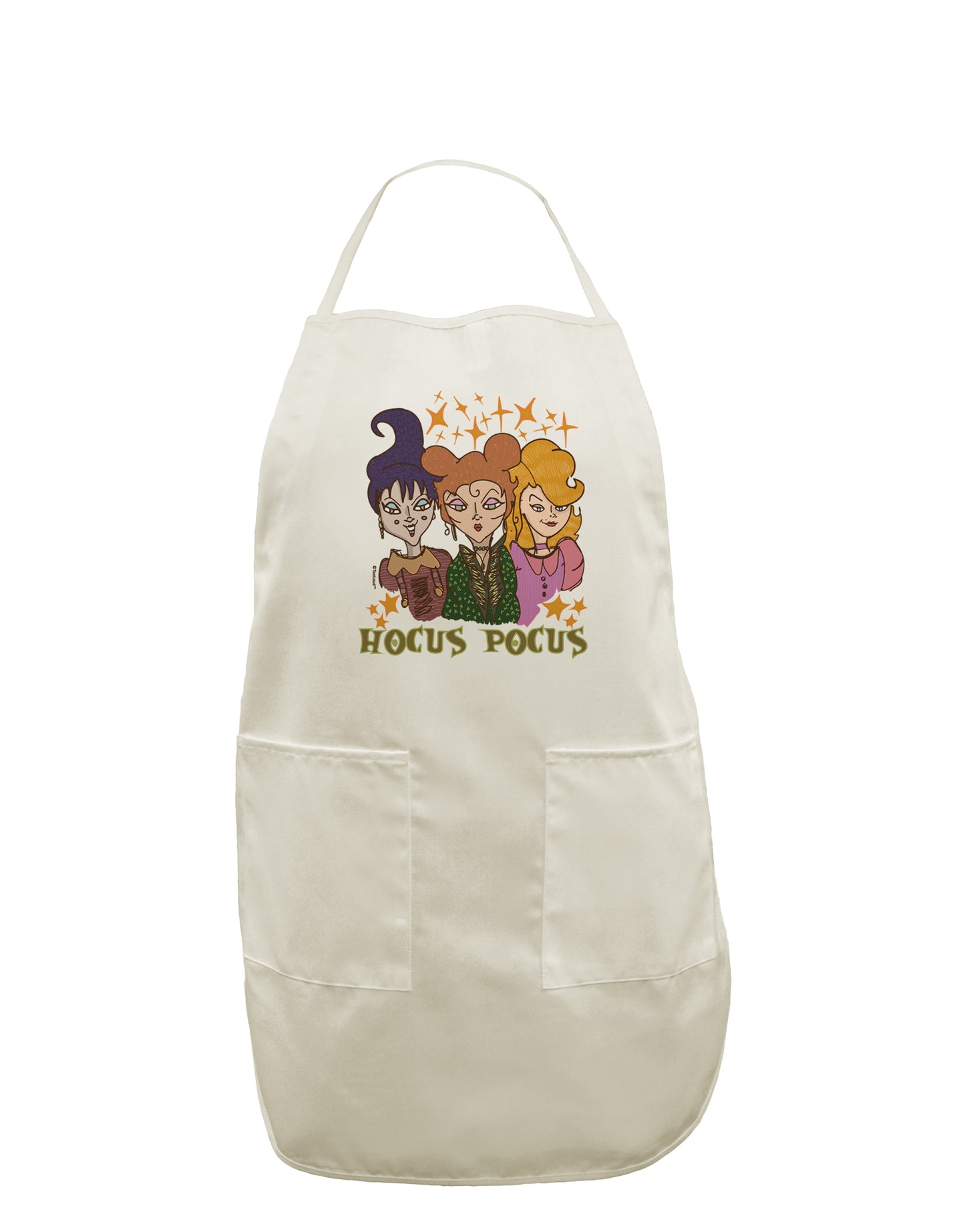 TooLoud Hocus Pocus Witches White Plus Size Apron-Bib Apron-TooLoud-Davson Sales