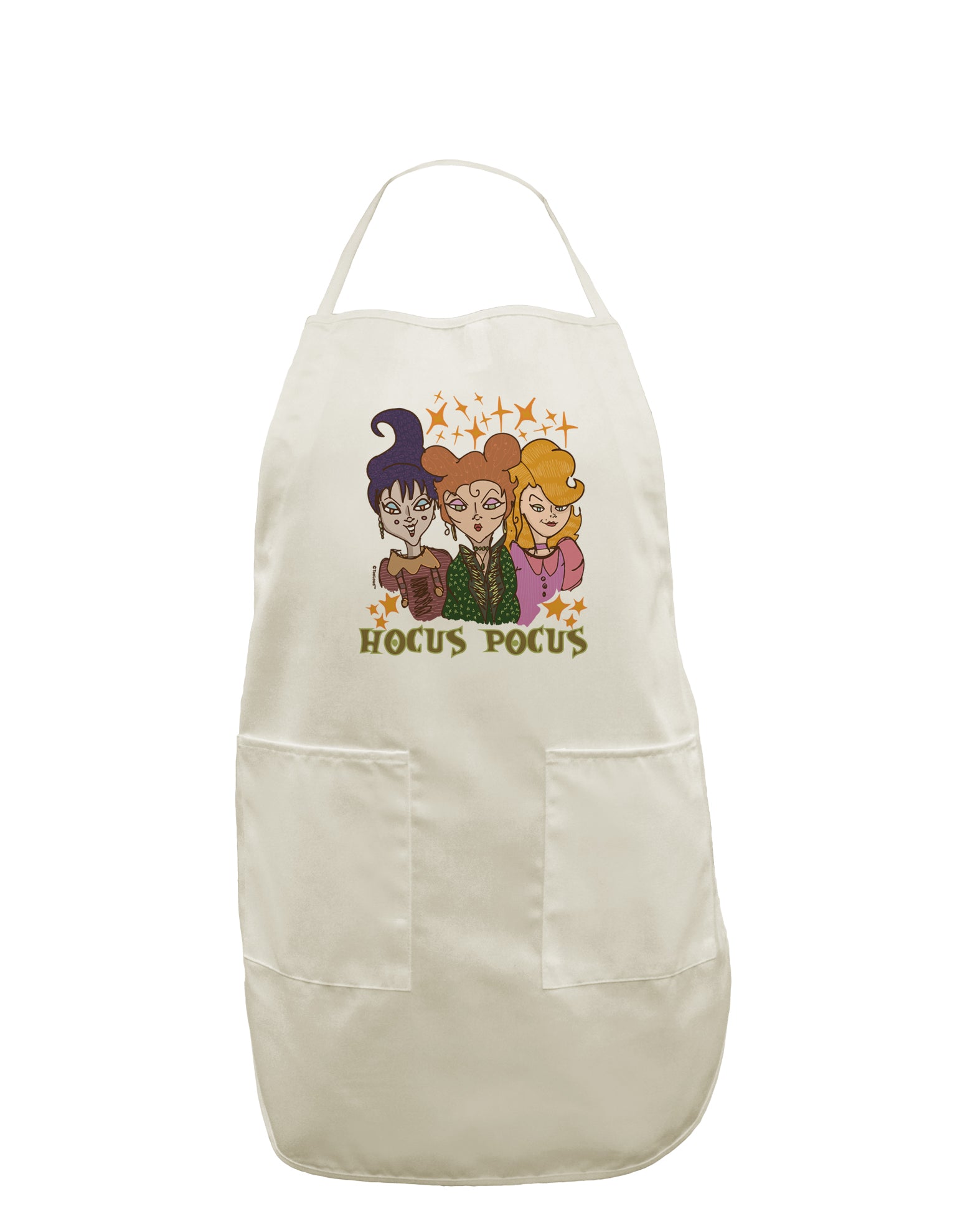 TooLoud Hocus Pocus Witches White Plus Size Apron-Bib Apron-TooLoud-Davson Sales